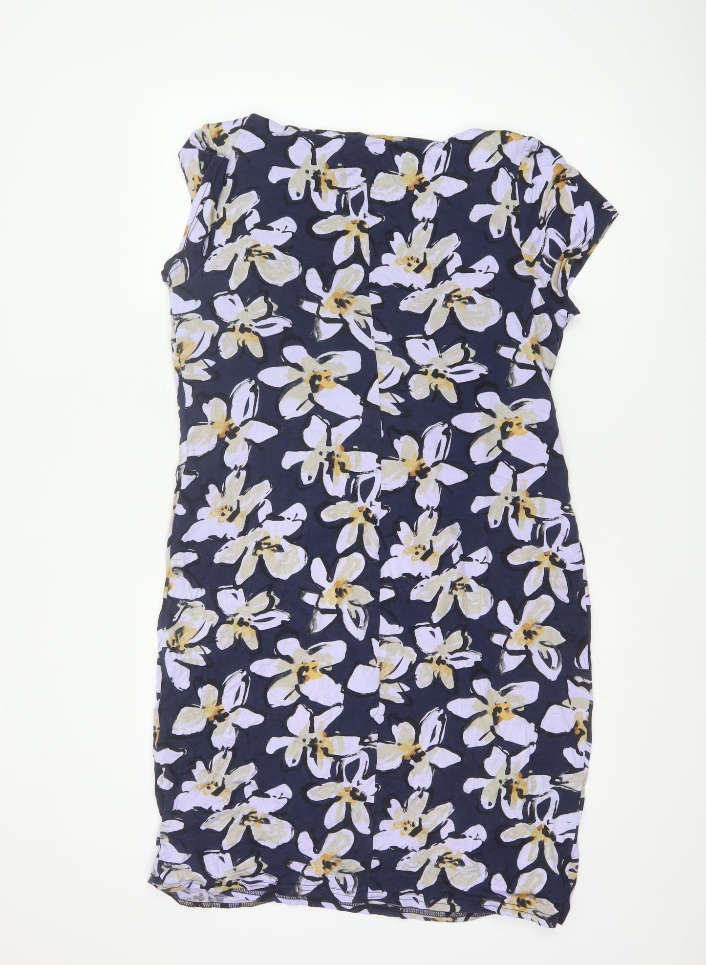 Roman Women’s Blue Floral Ruched Bodycon Knee Length Dress Size 18