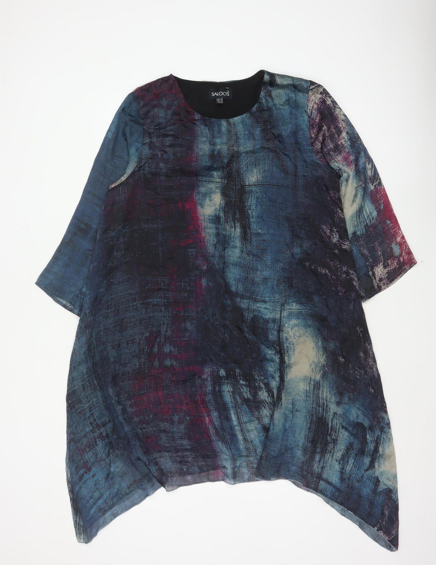 Saloos Women’s Multicoloured UK 14 Asymmetric Kaftan Dress