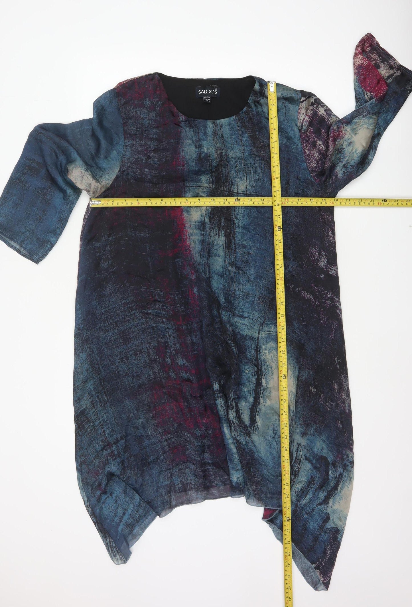 Saloos Women’s Multicoloured UK 14 Asymmetric Kaftan Dress