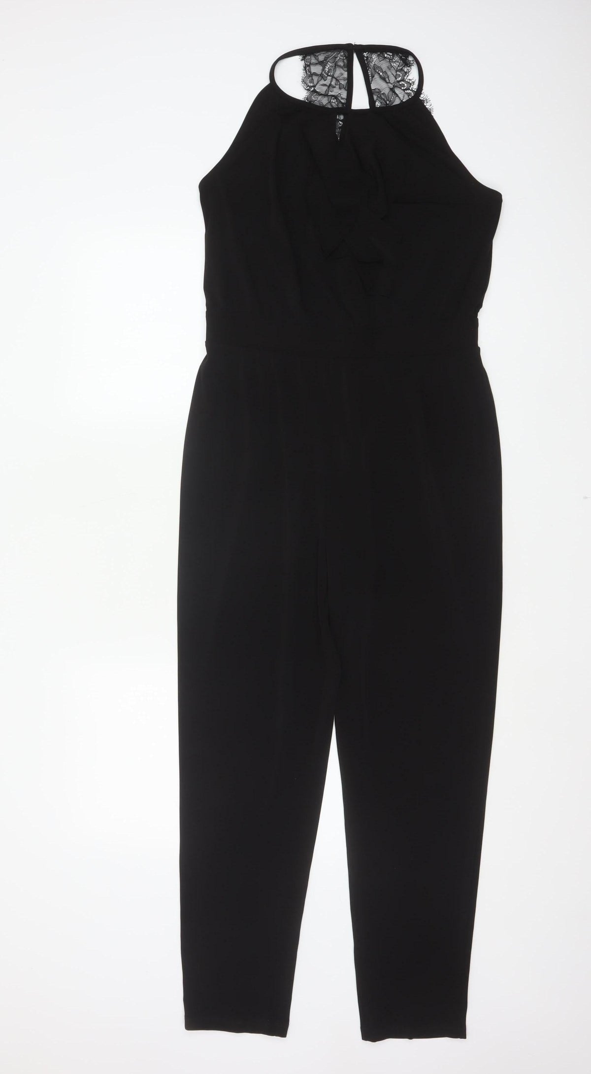 Therapy London Women’s Black Size 10 Lace Halter Jumpsuit
