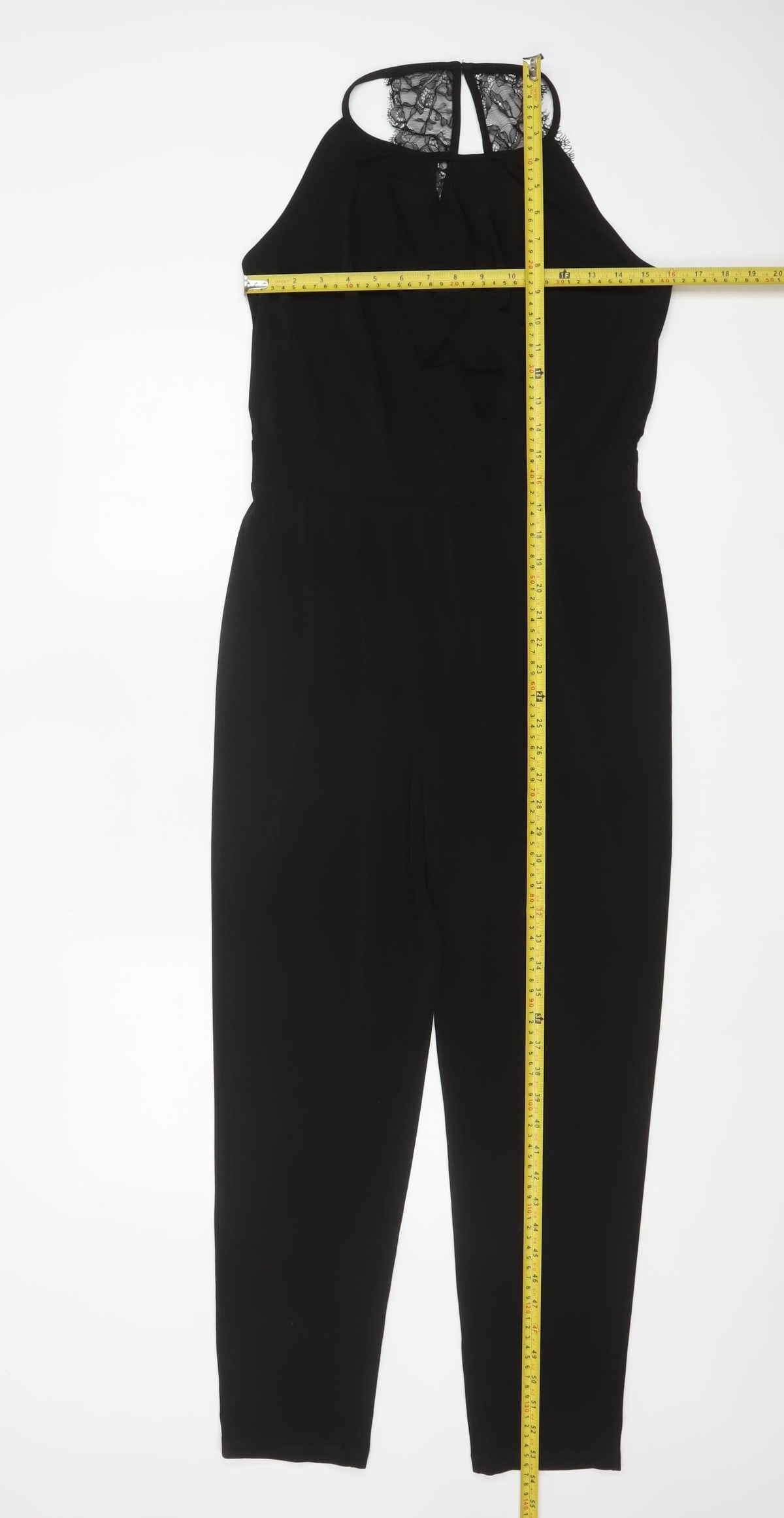 Therapy London Women’s Black Size 10 Lace Halter Jumpsuit