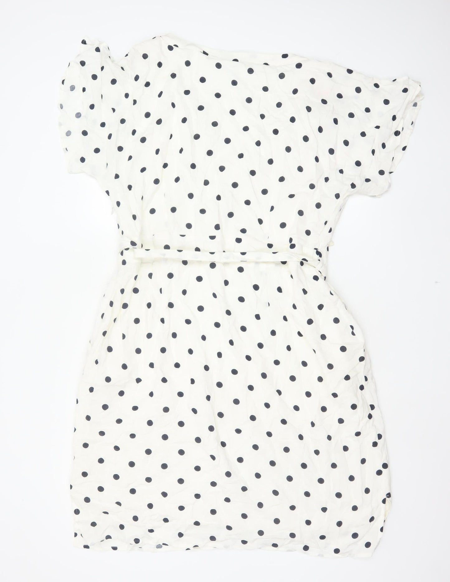 Bravissimo Women Ivory Polka Dot Wrap Midi Dress UK 18 Viscose