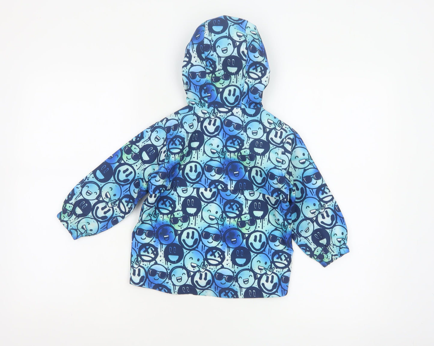 Next Boys Blue Cartoon Print Hooded Full Zip Jacket 2-3 Years