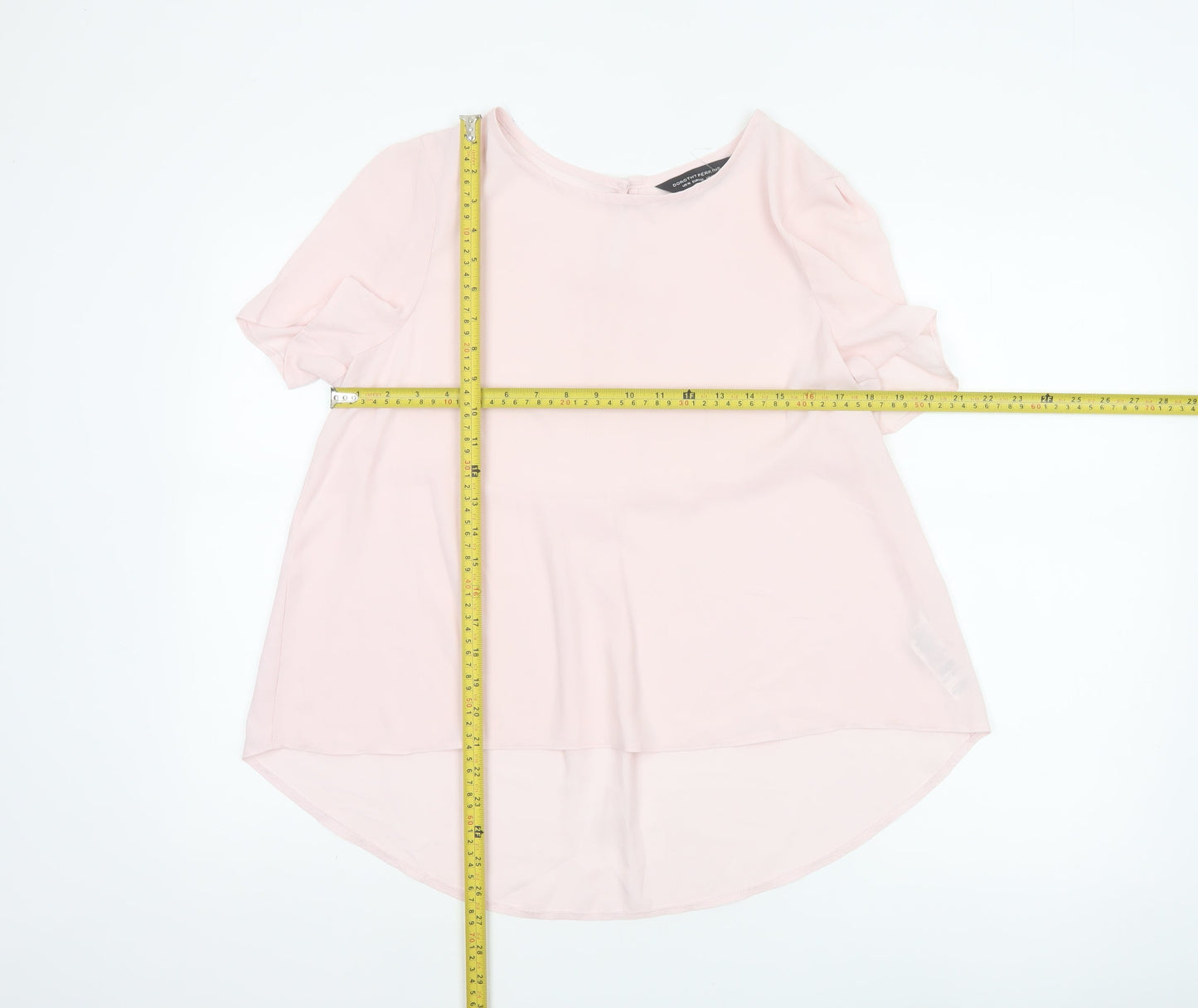 Dorothy Perkins Women’s Pink UK 14 Tunic Blouse Flutter Sleeves