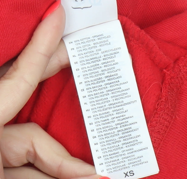 Stanley/Stella Women Red XS Pullover Hoodie Organic Cotton Pockets