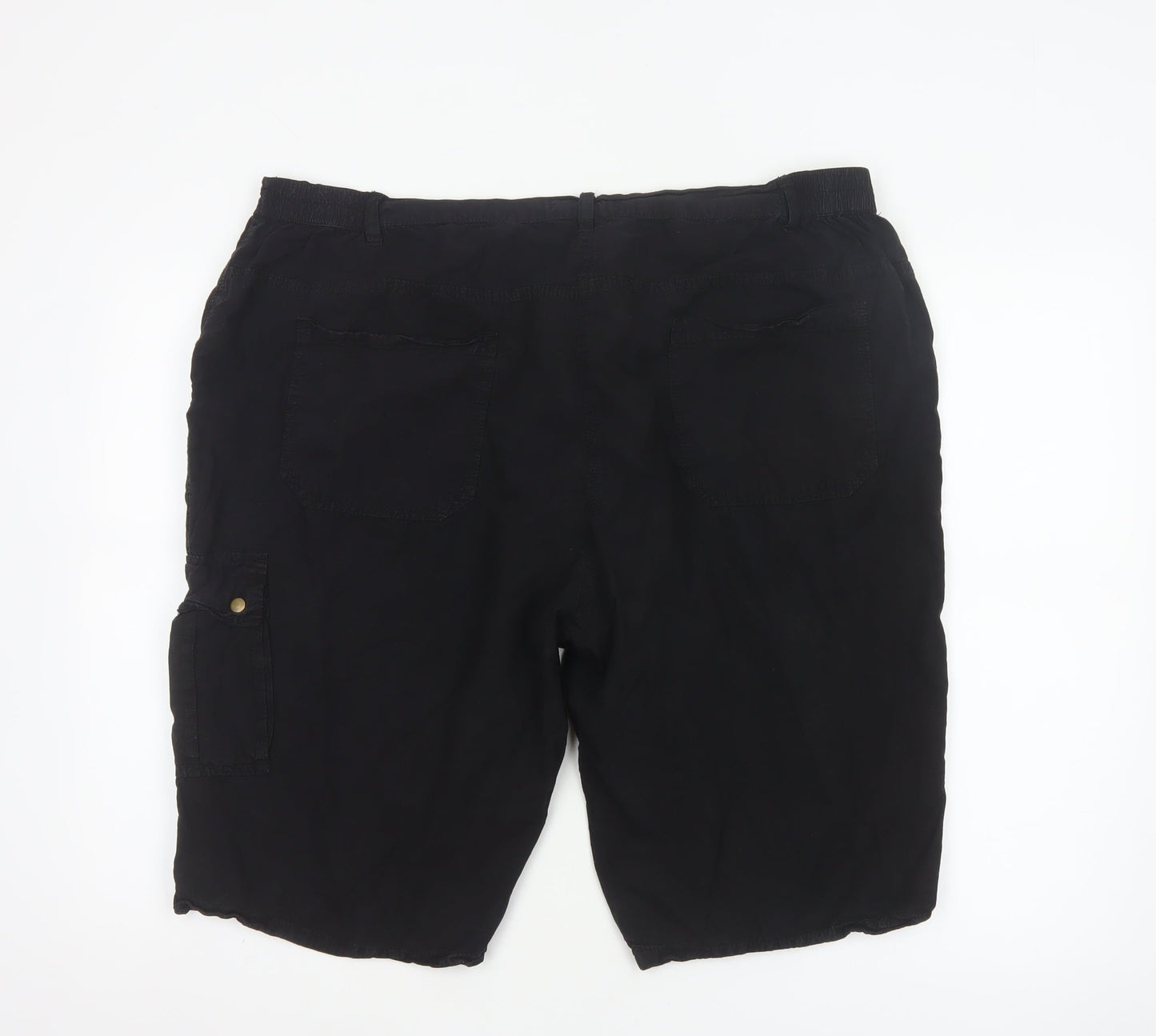 labelBe Women’s Black UK 22 Cotton Cargo Shorts Pockets
