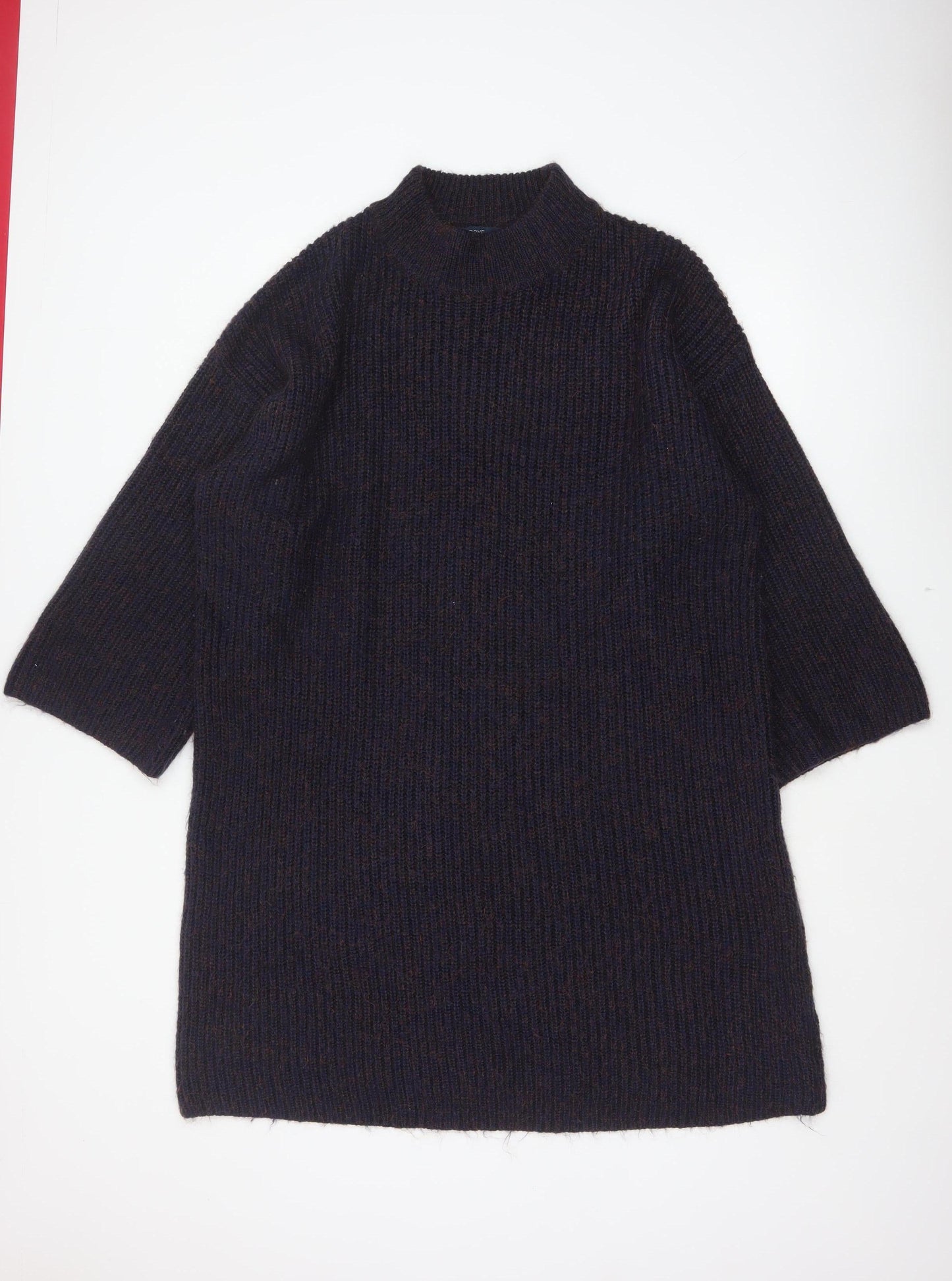 Next Women’s Navy Blue UK 22 V-Neck Long Sleeve Knit Jumper
