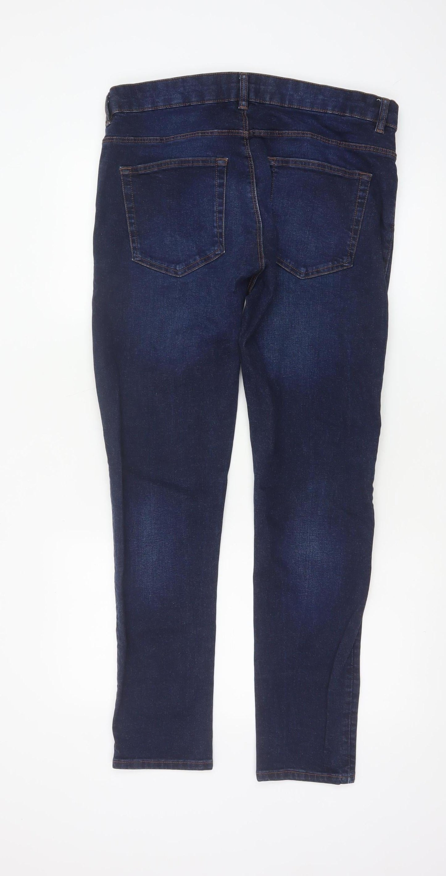 Easy Denim Men's Blue W34 L30 Super Skinny Stretch Jeans