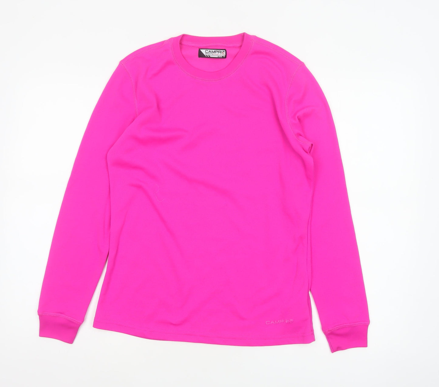 Campri Women’s Pink UK 12 Basic Long Sleeve Sports Base Layer Top