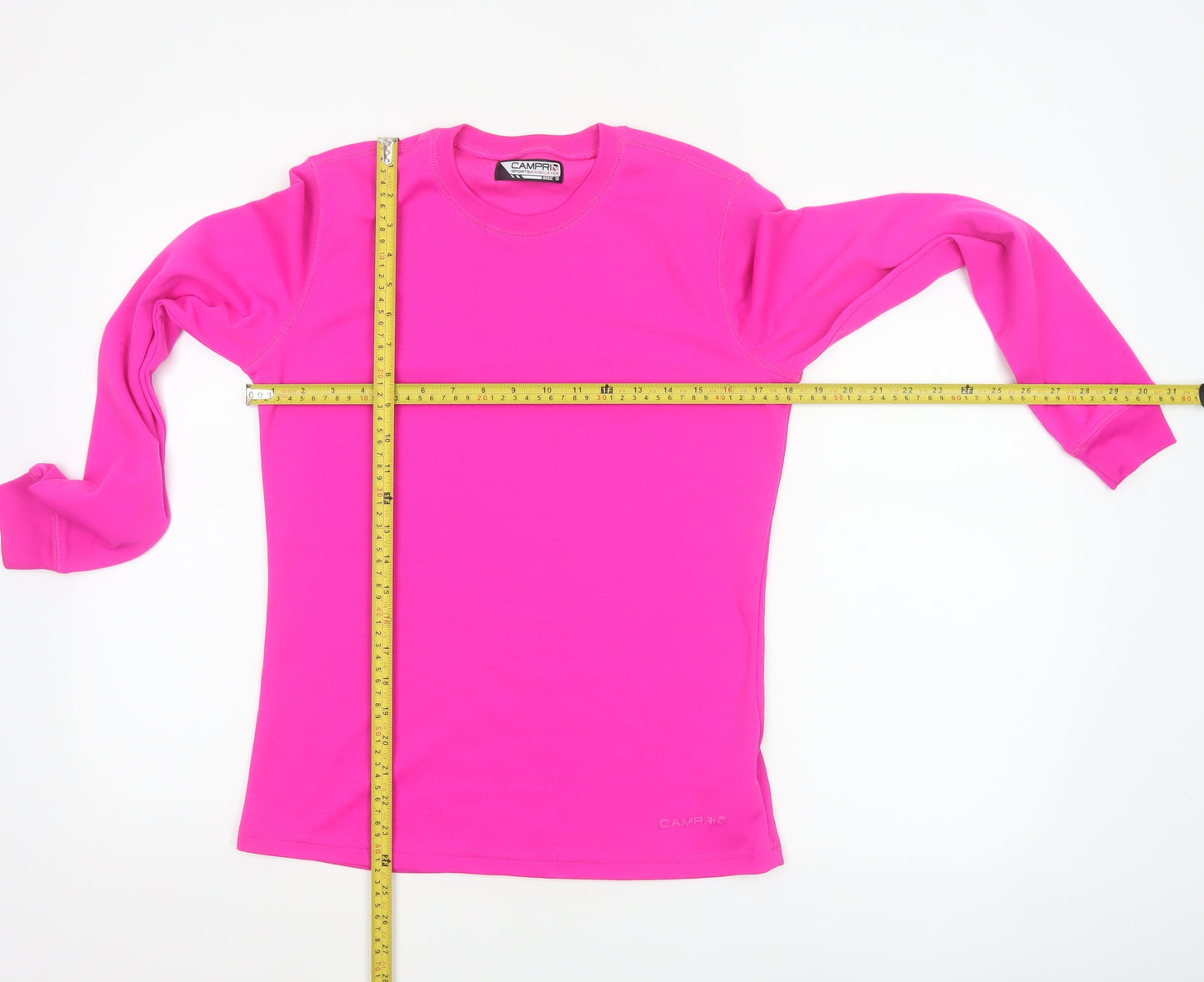 Campri Women’s Pink UK 12 Basic Long Sleeve Sports Base Layer Top