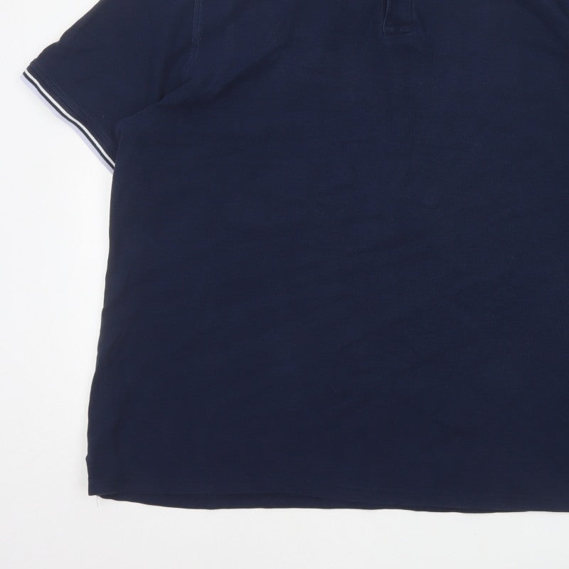 Additional view of Maine Men’s Blue 2XL Classic Short Sleeve Contrast Trim Polo Shirt