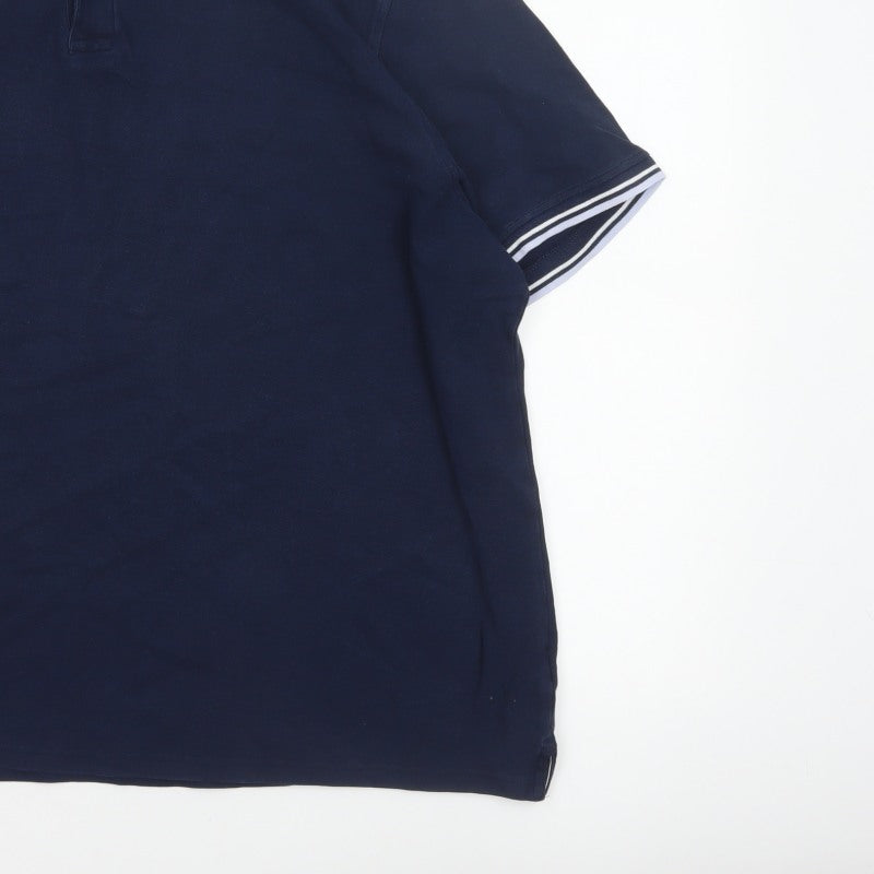 Additional view of Maine Men’s Blue 2XL Classic Short Sleeve Contrast Trim Polo Shirt