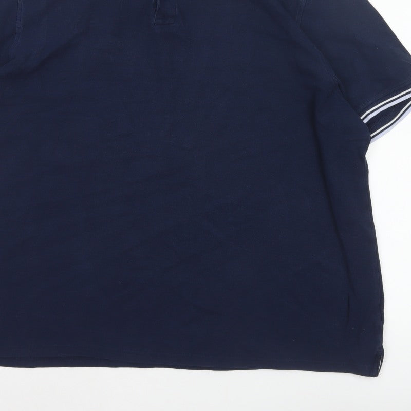 Additional view of Maine Men’s Blue 2XL Classic Short Sleeve Contrast Trim Polo Shirt