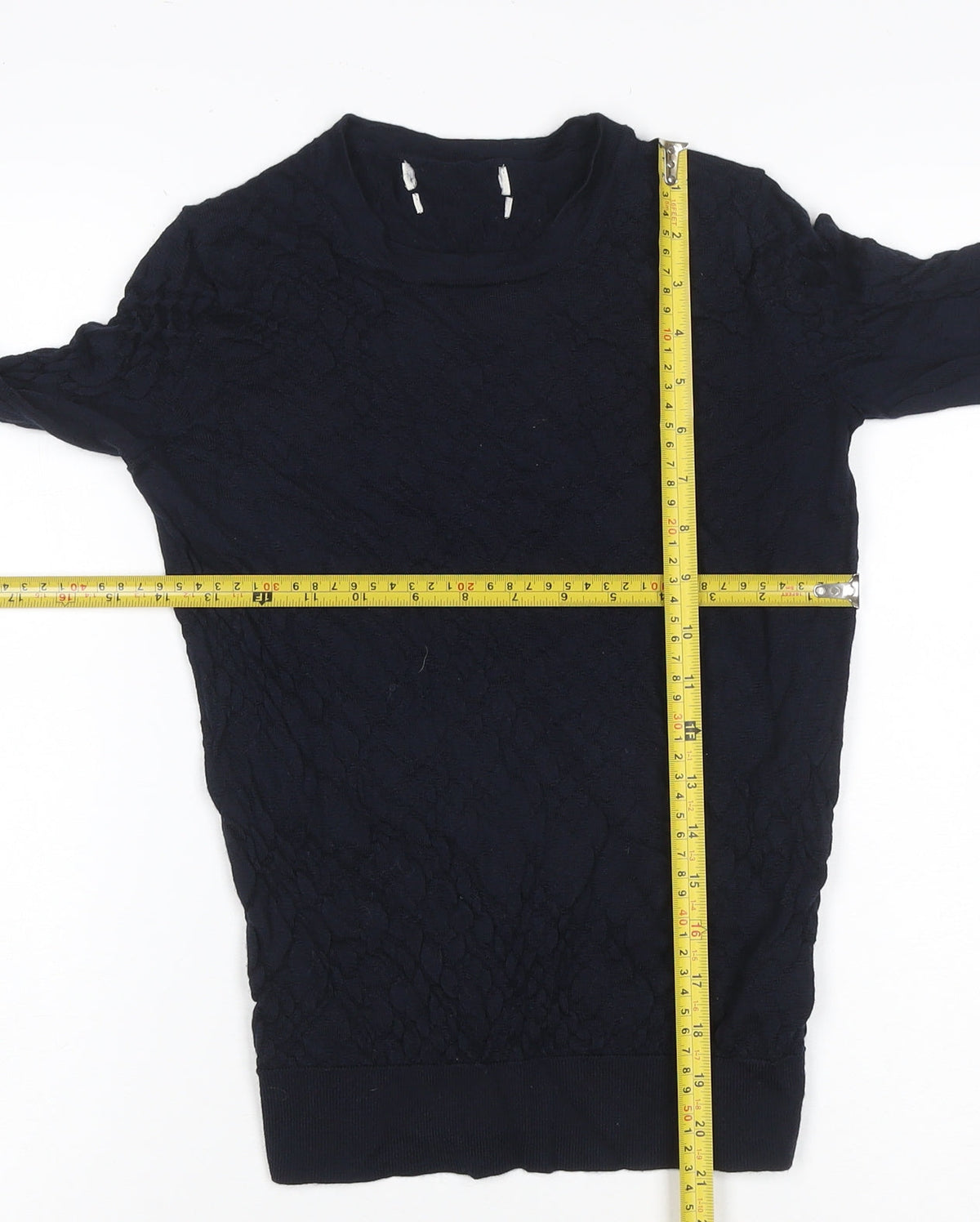 Marks and Spencer Women's Blue UK 6 Cable Knit Crew Neck Jumper