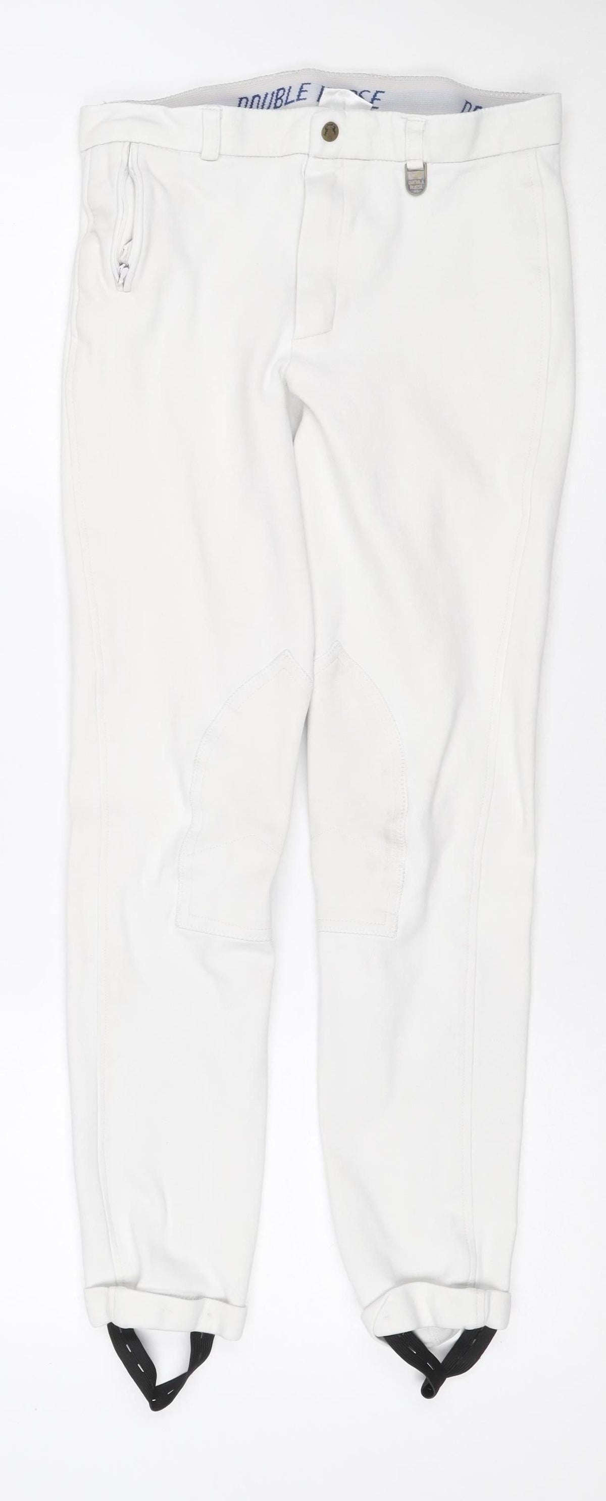Double Horse Women White Size 30 Snow Pants Ski Trousers Pockets