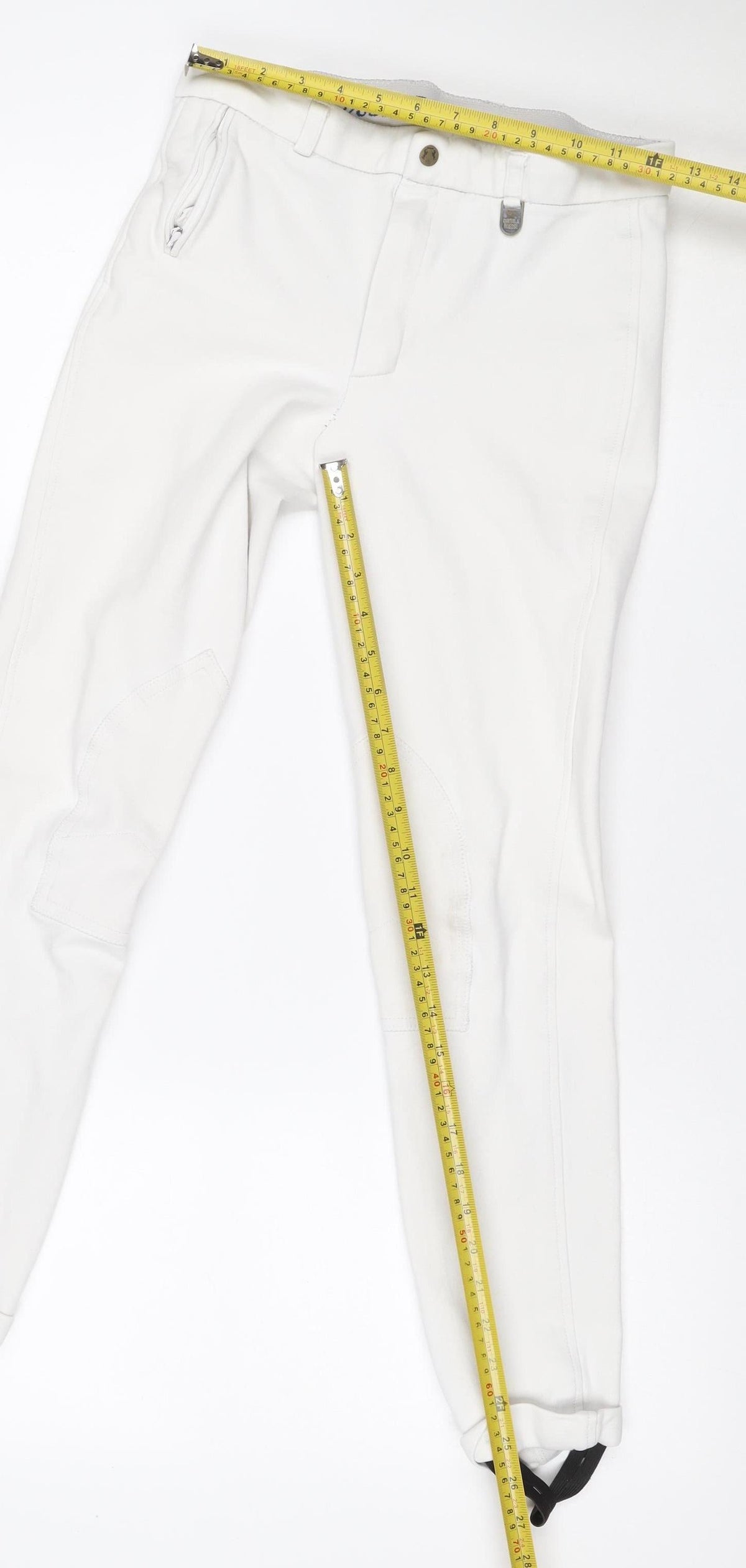 Double Horse Women White Size 30 Snow Pants Ski Trousers Pockets