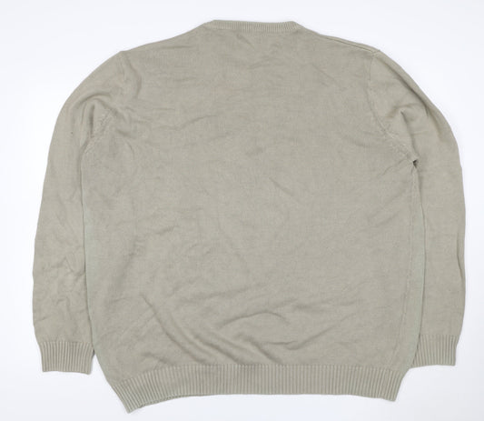 Maine New England Men’s Beige 3XL Cotton Crew Neck Pullover Jumper