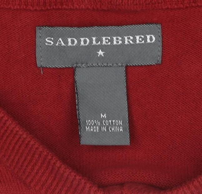 Additional view of Saddlebred Men’s Red M Argyle Knit Sleeveless Crew Neck Jumper Vest