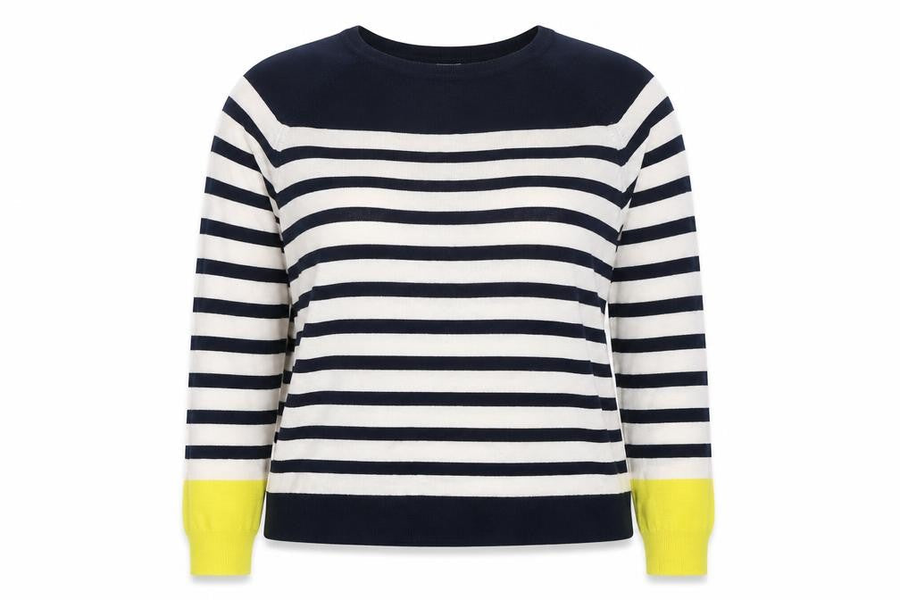 Zara Women Multicoloured M Striped Cotton Knit Pullover Jumper