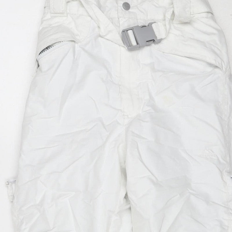 Additional view of Trespass boys’ white 7-8 years tp50 waterproof ski snow trousers