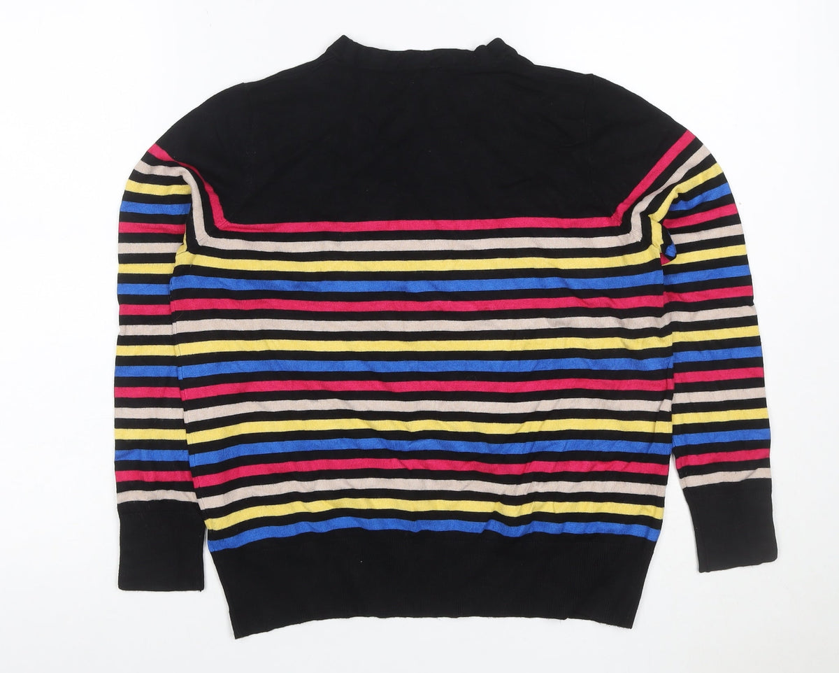 M&Co Petite Women’s Multicoloured Striped Knit Jumper UK 14