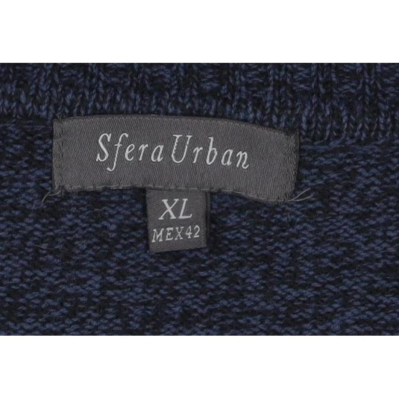 Additional view of Sfera Urban Men’s Blue XL Cable Knit V-Neck jumper