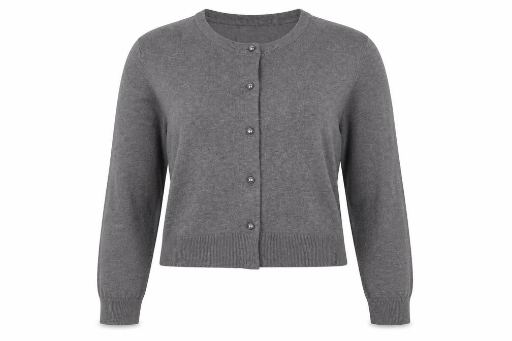 H&M MAMA Women Grey Maternity Cardigan UK 14 Knit Long Sleeve