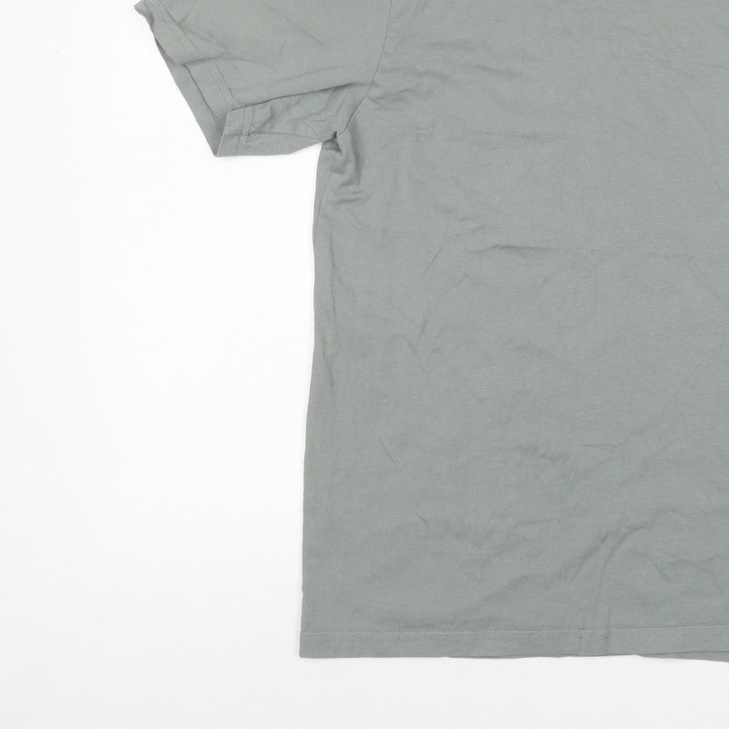 Bekkin Unisex Adults Grey M Basic Crew Neck Short Sleeve T-Shirt