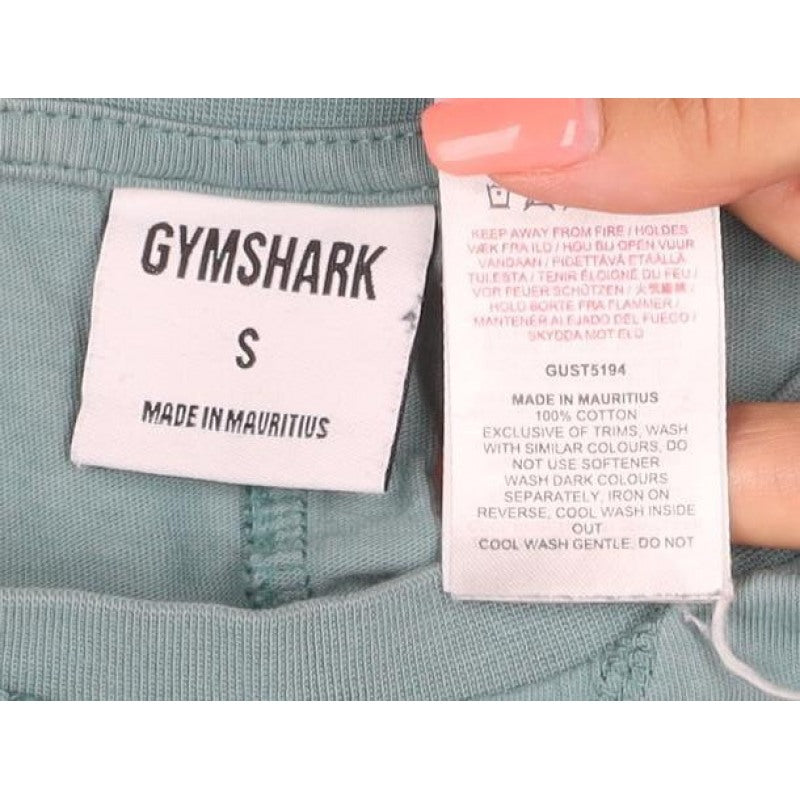 Additional view of Gymshark Men's Green, size S, Logo Sleeve Crew Neck Short Sleeve T-Shirt