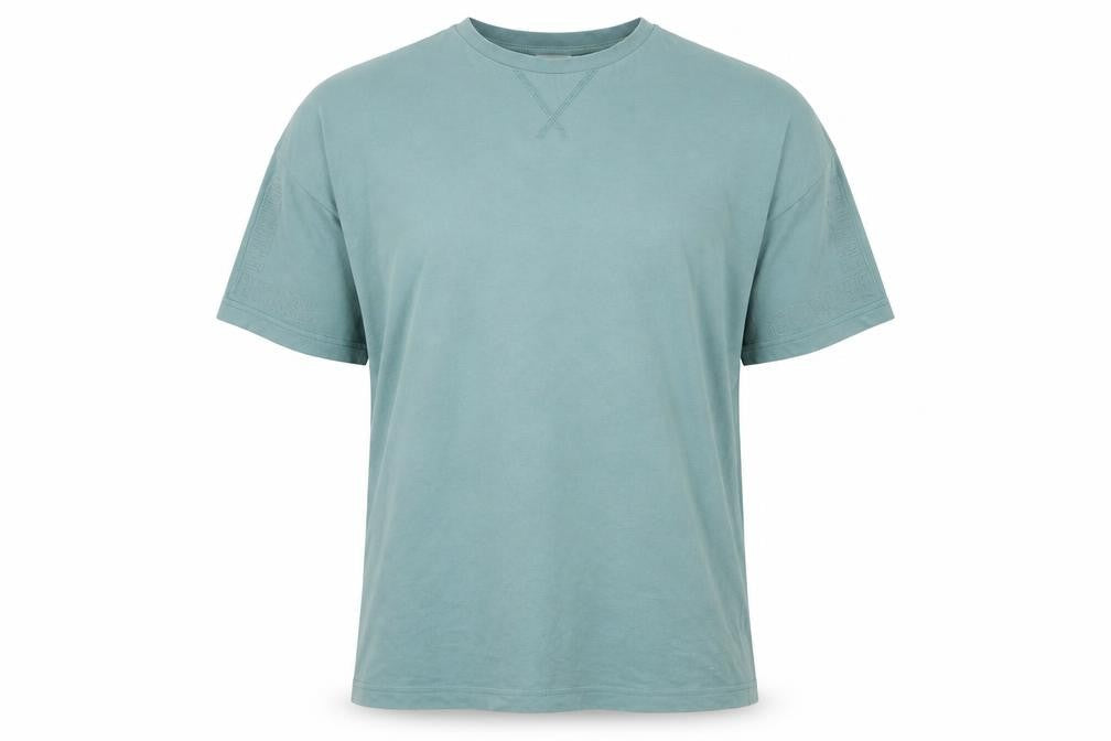Front view of Gymshark Men's Green, size S, Logo Sleeve Crew Neck Short Sleeve T-Shirt