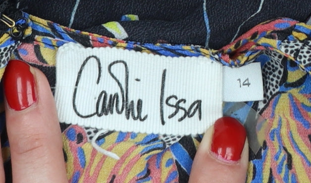 Camilla Issa Women Multicoloured UK 14 Silk Floral Maxi Dress