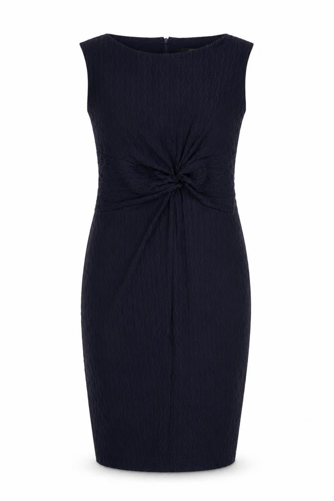 Marks & Spencer Women Blue UK 14 Sleeveless Ruched Sheath Dress