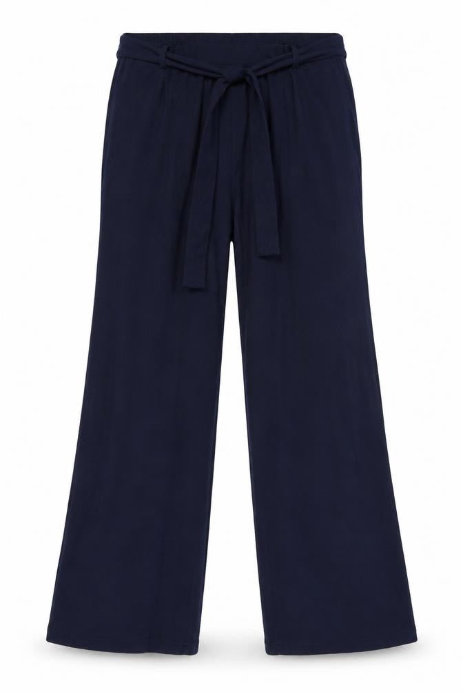 Wallis Women’s Navy Blue UK 14 Wide-Leg Belted Trousers