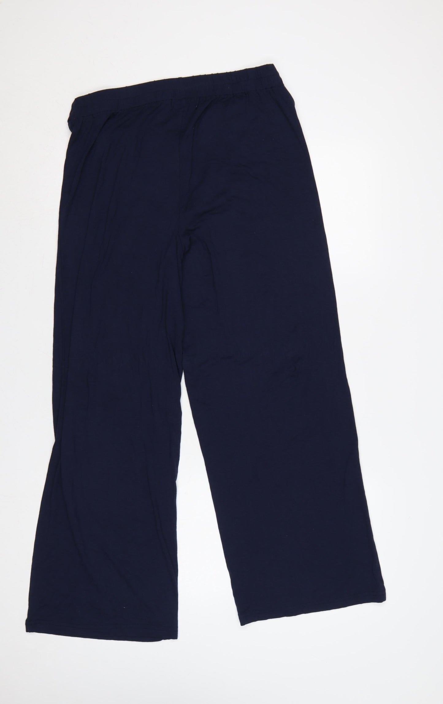 Wallis Women’s Navy Blue UK 14 Wide-Leg Belted Trousers
