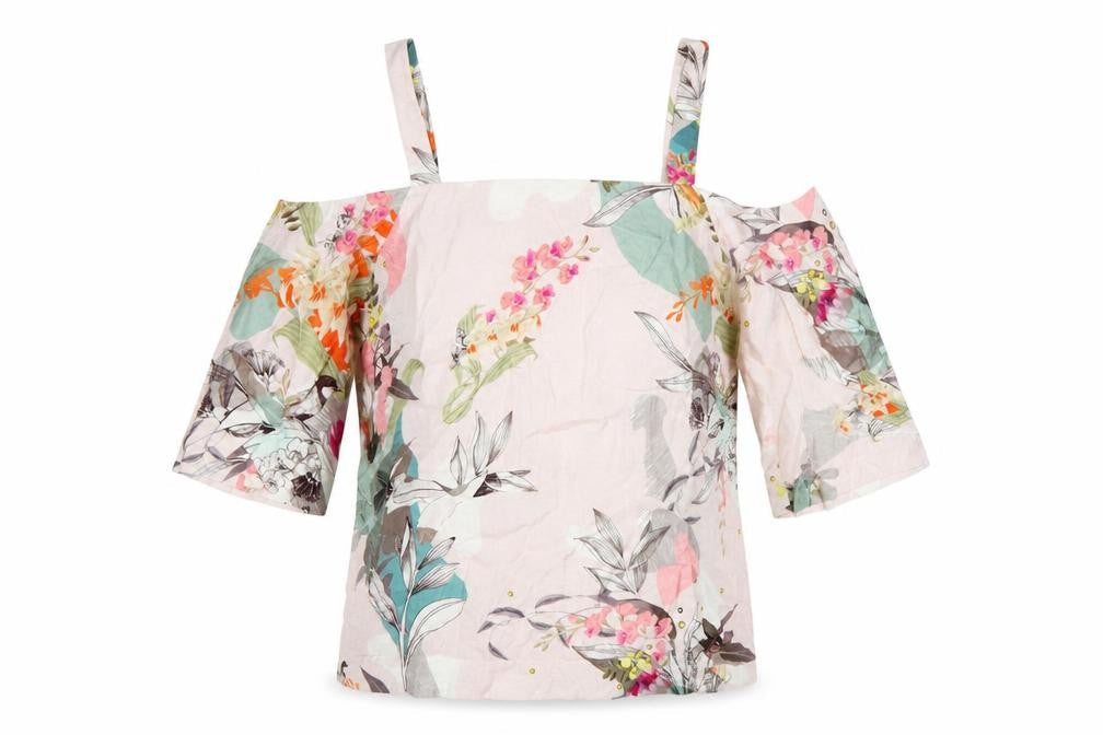 Next Women’s Multicoloured Floral Cold Shoulder Camisole Blouse UK 12
