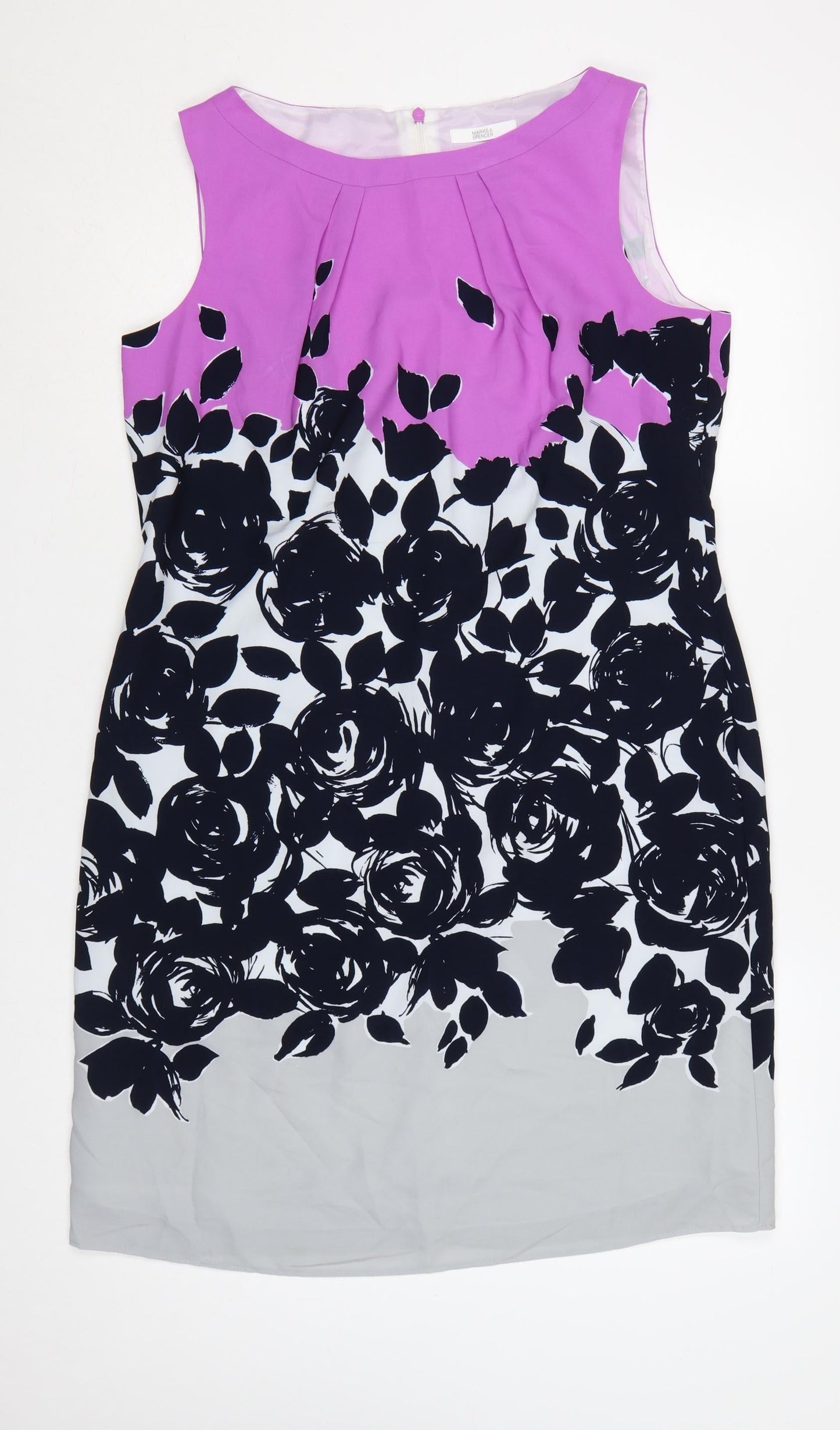 Marks and Spencer Women Multicoloured UK 14 Floral Sheath Dress