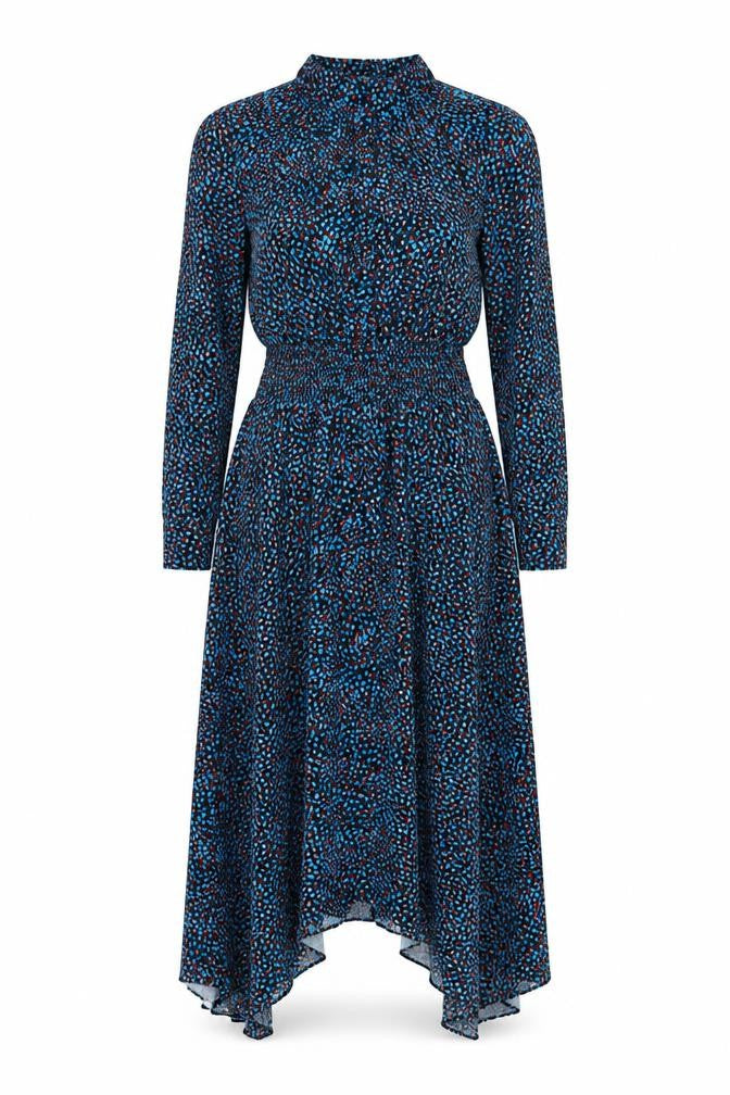 Hush Women Multicoloured UK 10 Maxi Asymmetric Smocked Waist Dress