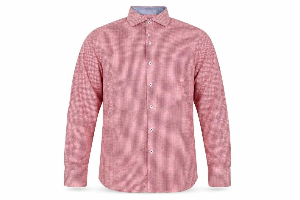 Mauro Puccini Men’s Pink Geometric Print Button-Down Shirt M
