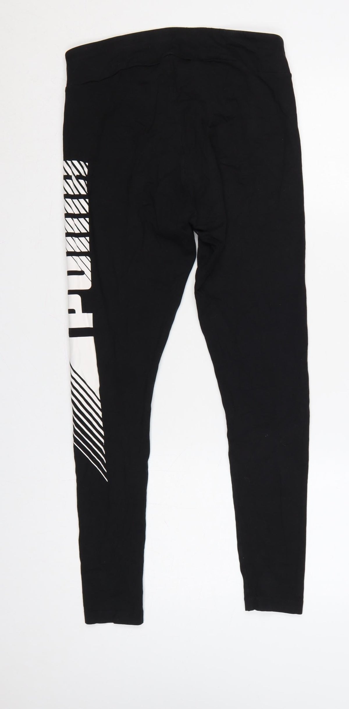 Puma Women’s Black M Logo Print Skinny Gym Training Leggings