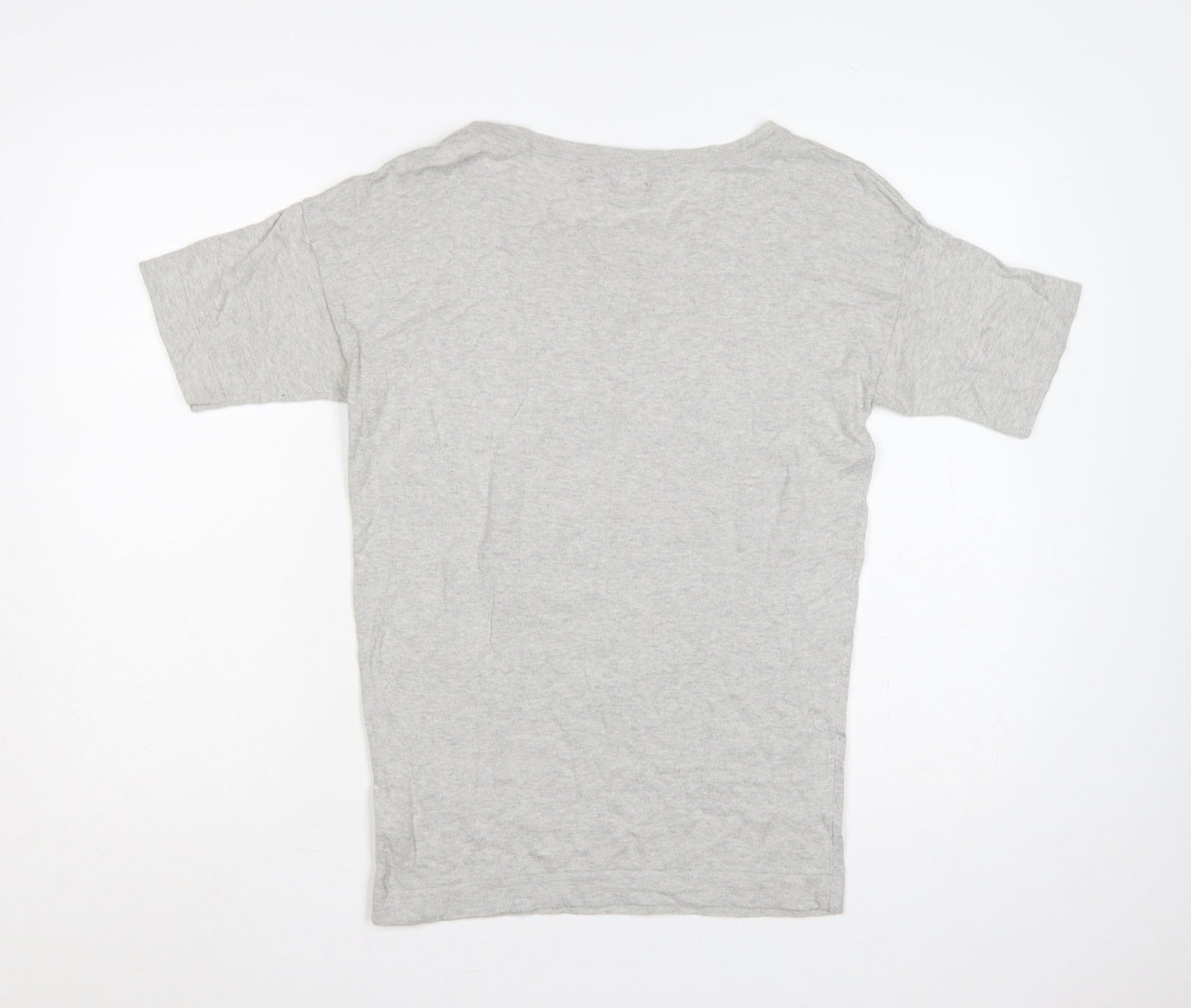 Next Women Grey UK 8 Basic Cotton Sequin Rabbit T-Shirt