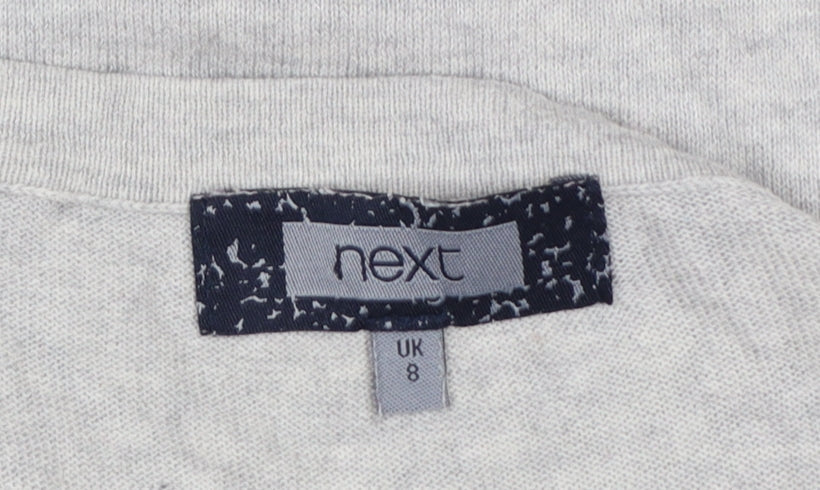 Next Women Grey UK 8 Basic Cotton Sequin Rabbit T-Shirt