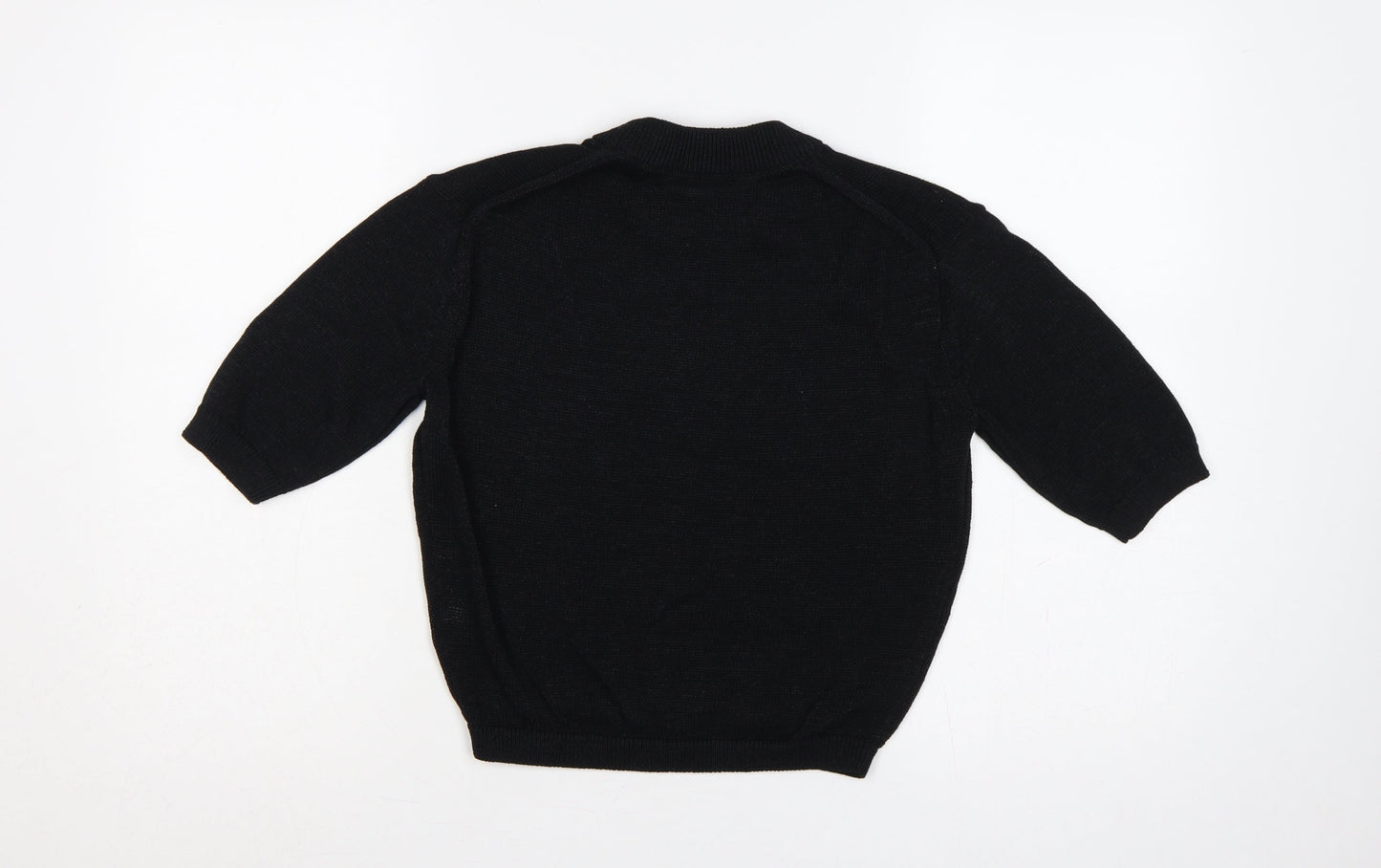 Uniqlo U Women’s Black XS Short Sleeve Crew Neck Knit Pullover Jumper