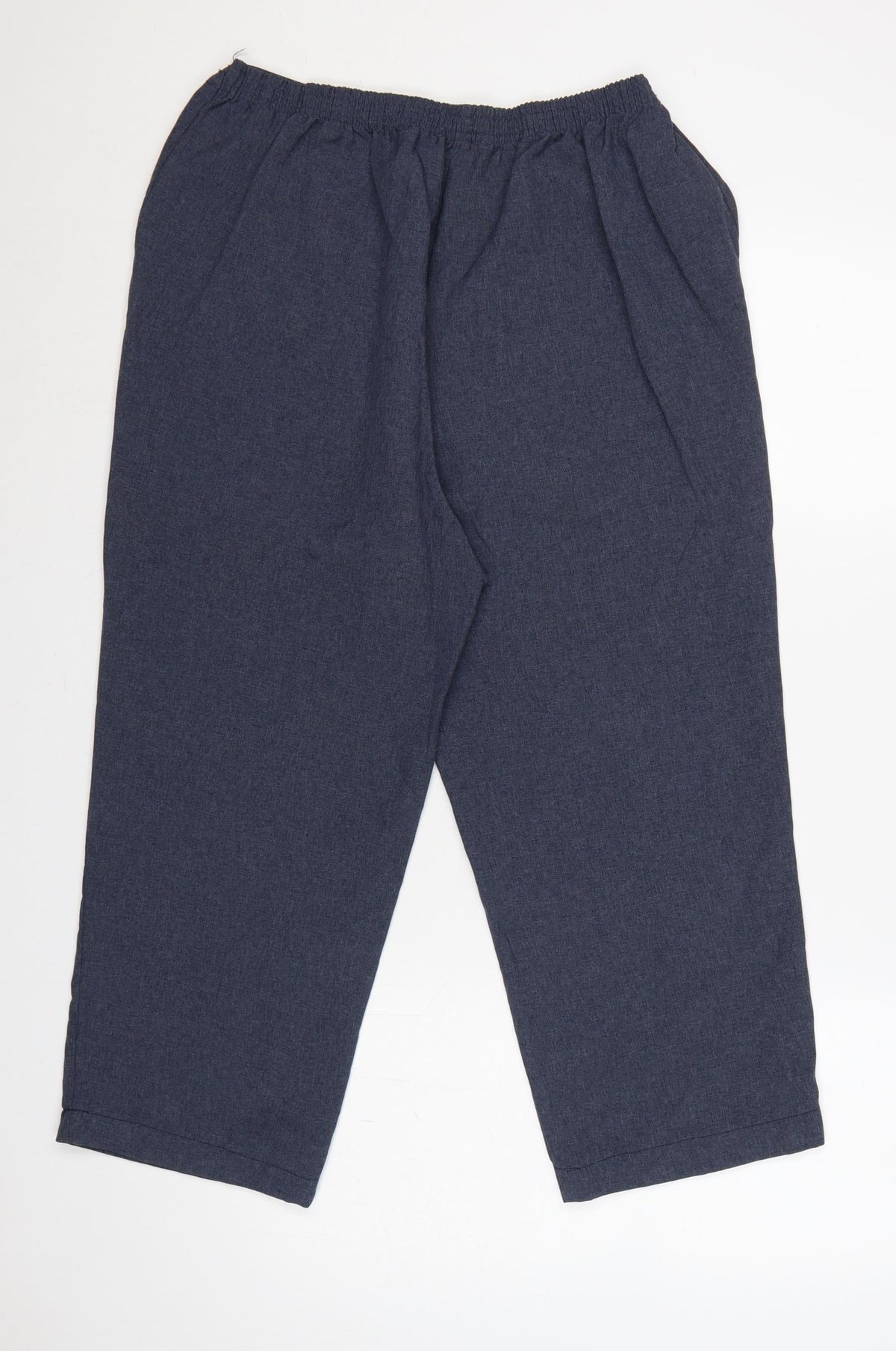 Bonmarché Women’s Blue Size 16 Pleated Paperbag Trousers Elastic Waist