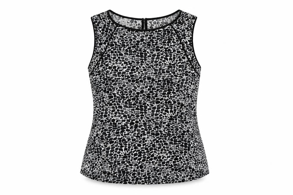 Oasis Women Multicoloured M Animal Print Sleeveless Jersey Tank Top
