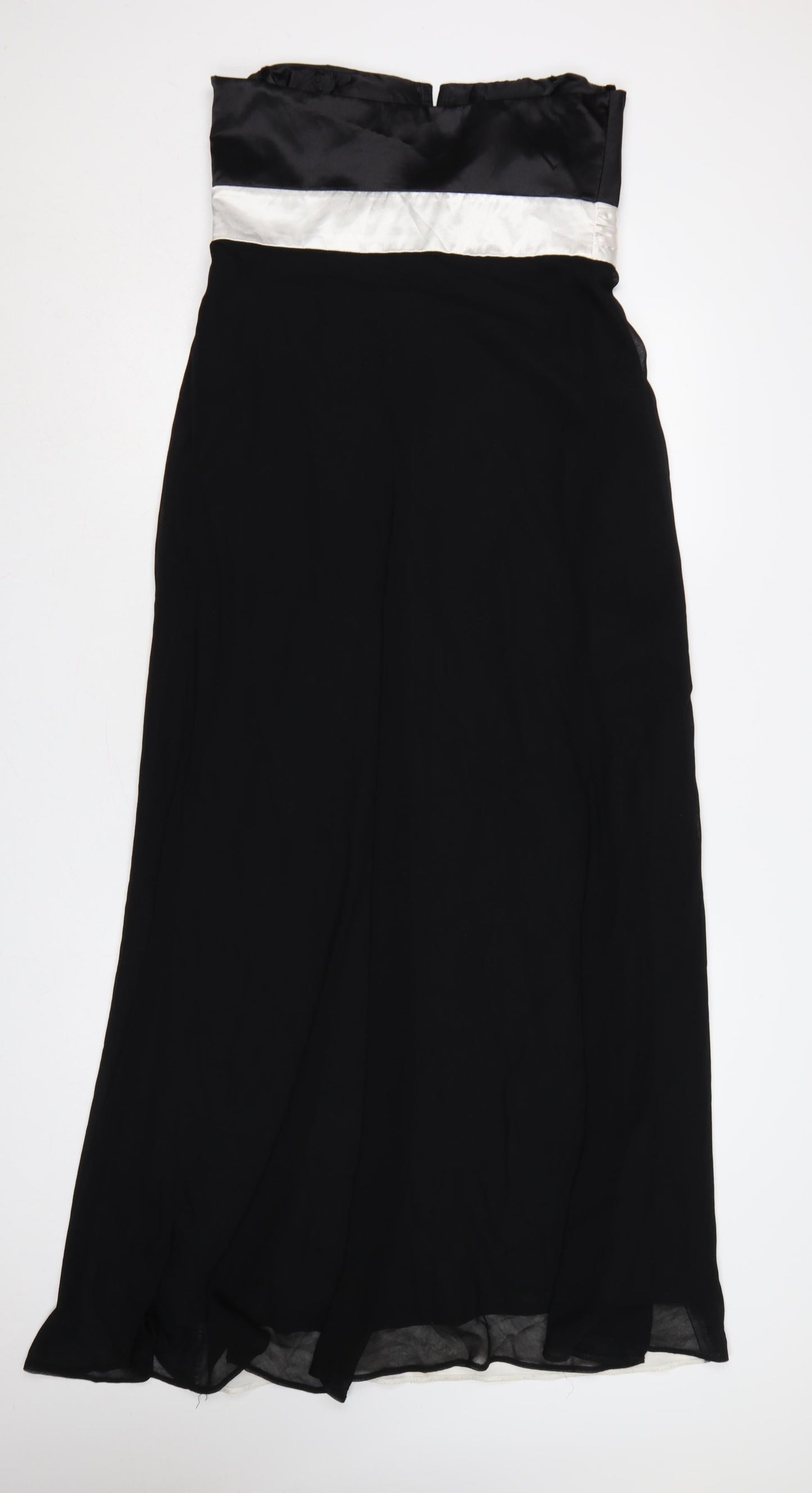 Debut Women’s Black Ivory UK 12 Strapless Maxi Evening Dress