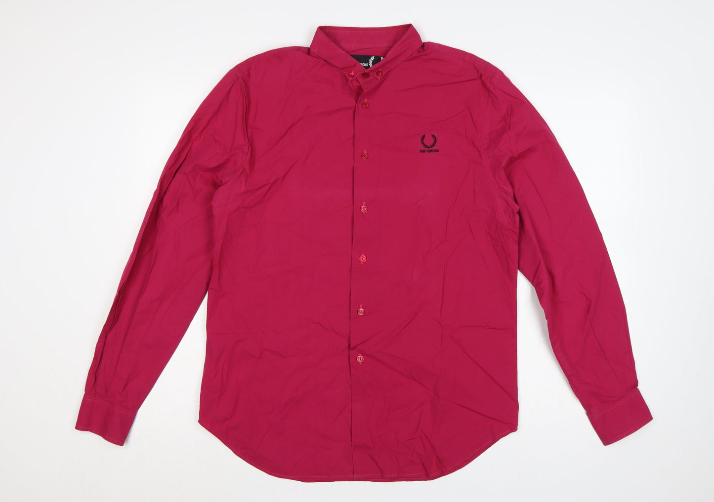 Fred Perry x Raf Simons Men's Pink L Button-Down Cotton Shirt
