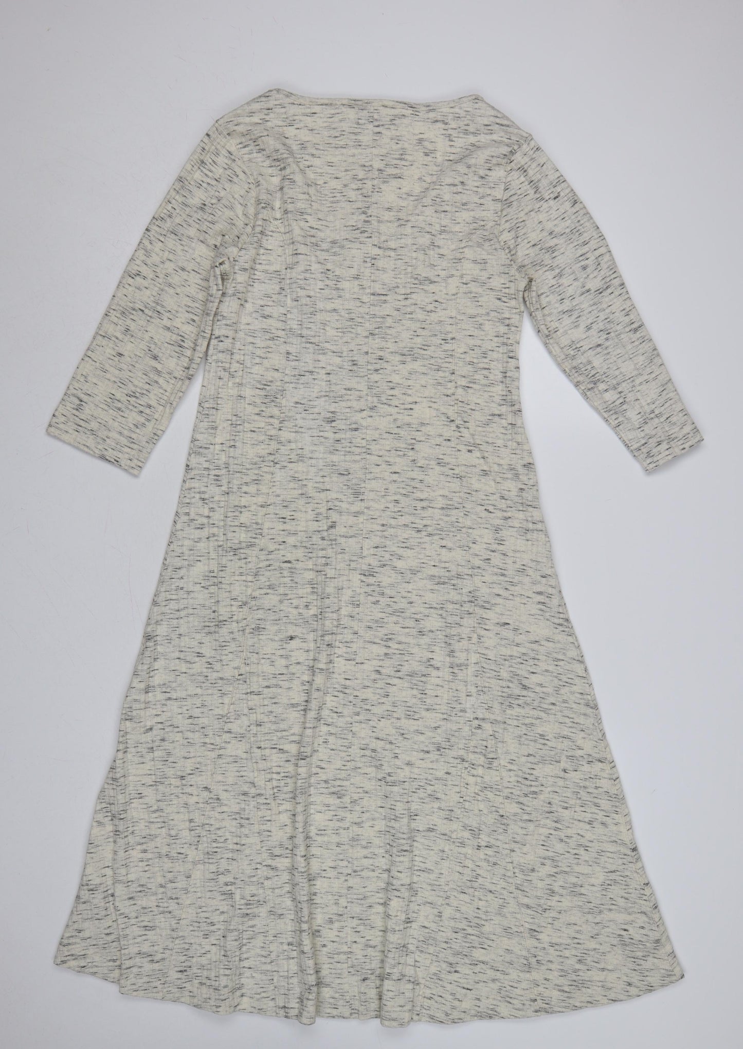 Marks & Spencer Women Grey Marl UK 14 Petite Maxi A-Line Dress