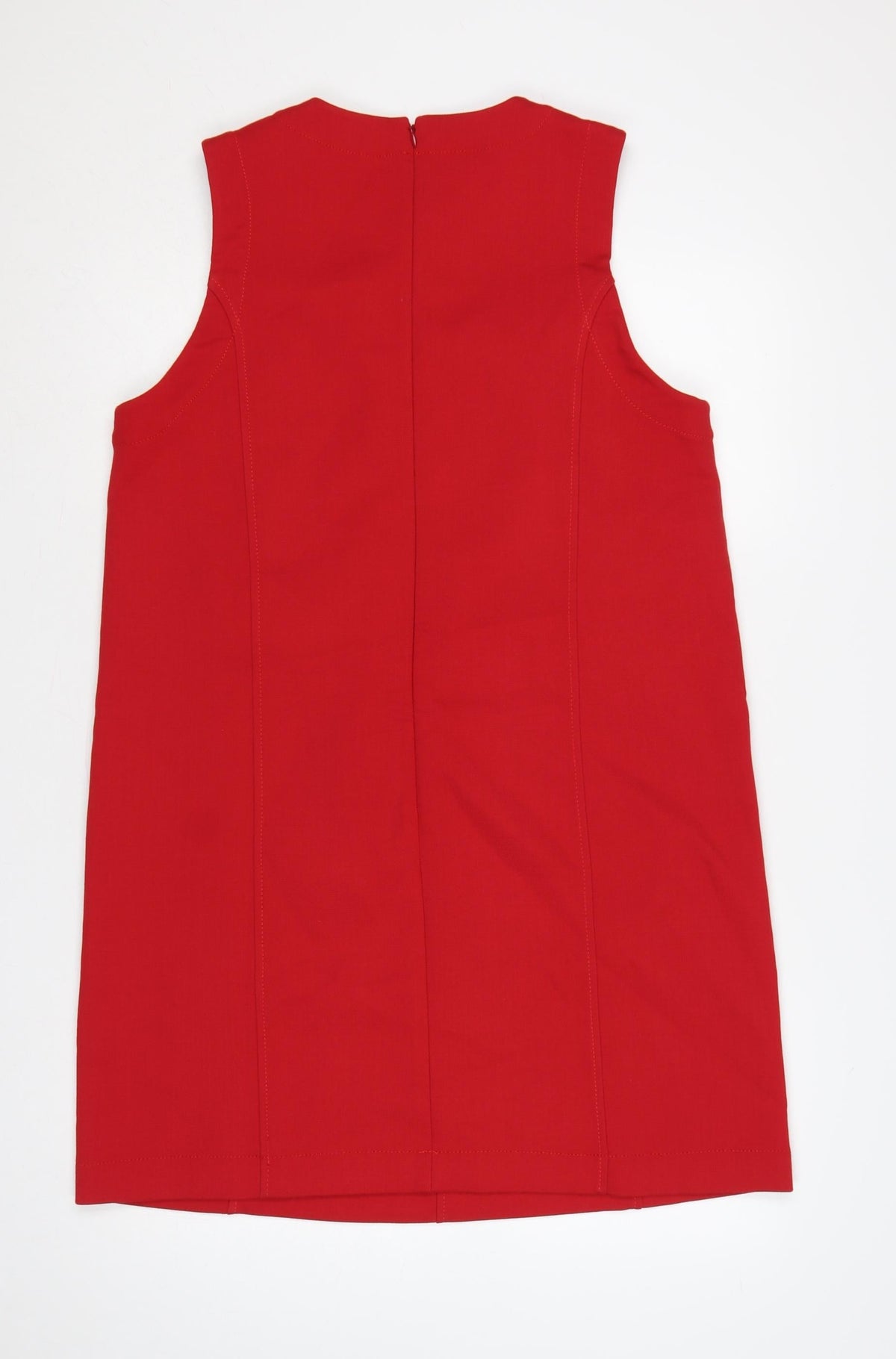 Boden Women Red UK 14 Sleeveless Shift Dress Pockets Zip