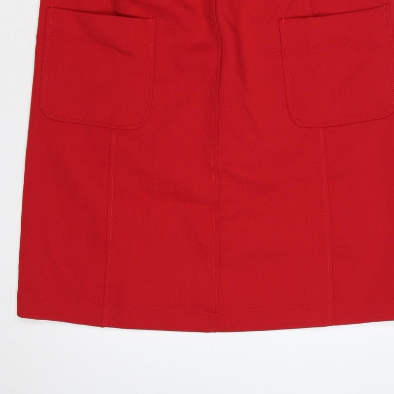 Boden Women Red UK 14 Sleeveless Shift Dress Pockets Zip
