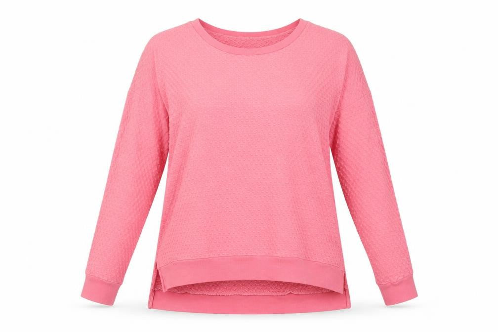 Postcard from Brighton Women’s Pink Textured Tunic Sweatshirt S